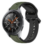 22mm Convex Loop Two-Color Silicone Watch Band, For Samsung Galaxy Watch3 45mm, For Samsung Galaxy Watch 46mm, For Samsung Gear S3 Classic, For Samsung Gear S3 Frontier