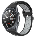 22mm Perforated Breathable Sports Silicone Watch Band, For Samsung Galaxy Watch3 45mm, For Samsung Gear S3 Classic, For Samsung Gear S3 Frontier