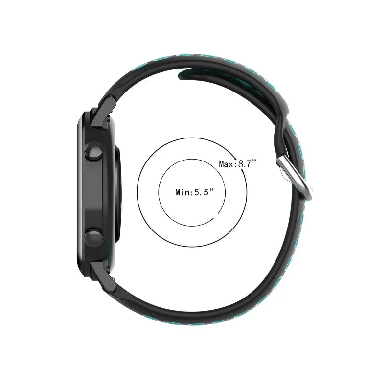 22mm Perforated Breathable Sports Silicone Watch Band, For Samsung Galaxy Watch3 45mm, For Samsung Gear S3 Classic, For Samsung Gear S3 Frontier