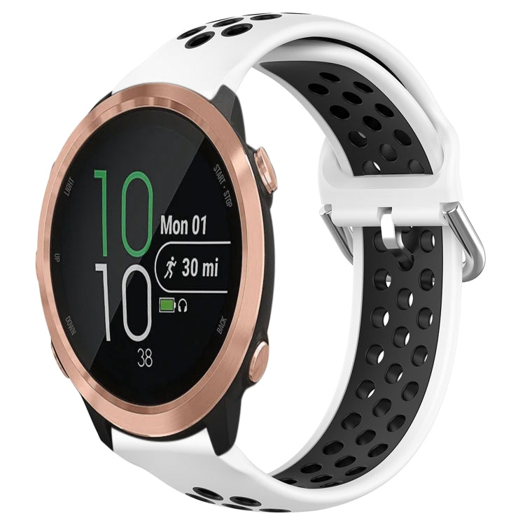 20mm Perforated Breathable Sports Silicone Watch Band, For Garmin Forerunner 645 Music, For Garmin Forerunner Sq2, For Garmin Forerunner Sq2 Music