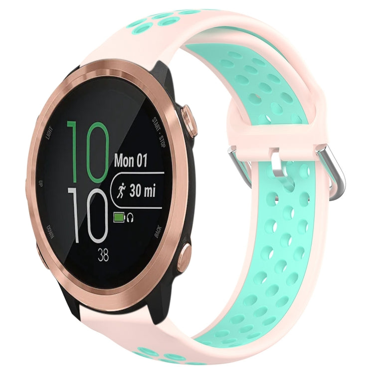 20mm Perforated Breathable Sports Silicone Watch Band, For Garmin Forerunner 645 Music, For Garmin Forerunner Sq2, For Garmin Forerunner Sq2 Music