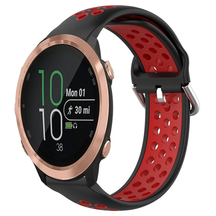 20mm Perforated Breathable Sports Silicone Watch Band, For Garmin Forerunner 645 Music, For Garmin Forerunner Sq2, For Garmin Forerunner Sq2 Music