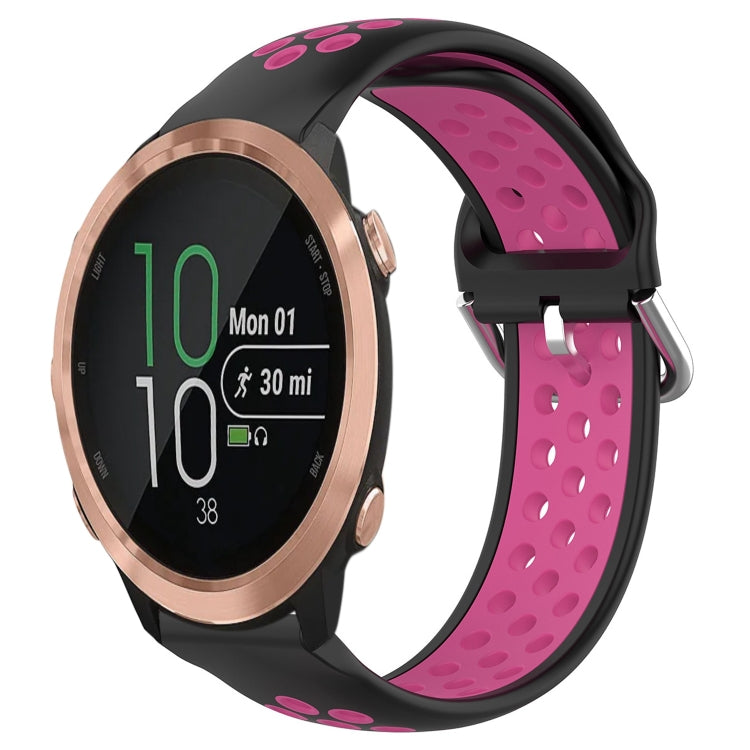 20mm Perforated Breathable Sports Silicone Watch Band, For Garmin Forerunner 645 Music, For Garmin Forerunner Sq2, For Garmin Forerunner Sq2 Music