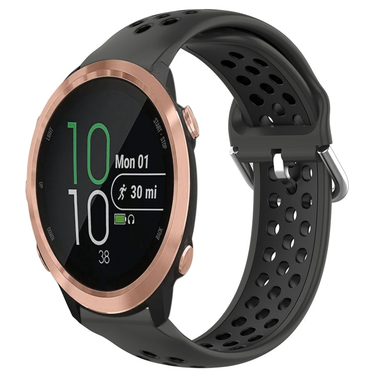 20mm Perforated Breathable Sports Silicone Watch Band, For Garmin Forerunner 645 Music, For Garmin Forerunner Sq2, For Garmin Forerunner Sq2 Music