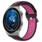 22mm Perforated Breathable Sports Silicone Watch Band, For Huawei Watch GT3 SE, For Huawei Watch GT3 Pro 46mm, For Huawei Watch Buds
