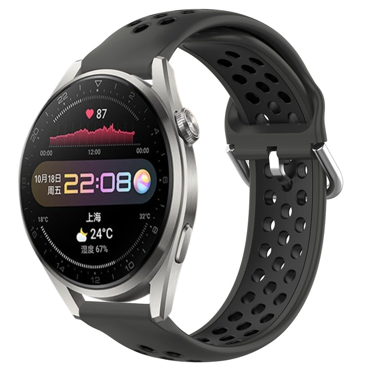 22mm Perforated Breathable Sports Silicone Watch Band, For Huawei Watch 3 Pro, For Huawei GT2 Pro, For Honor Watch GS 3