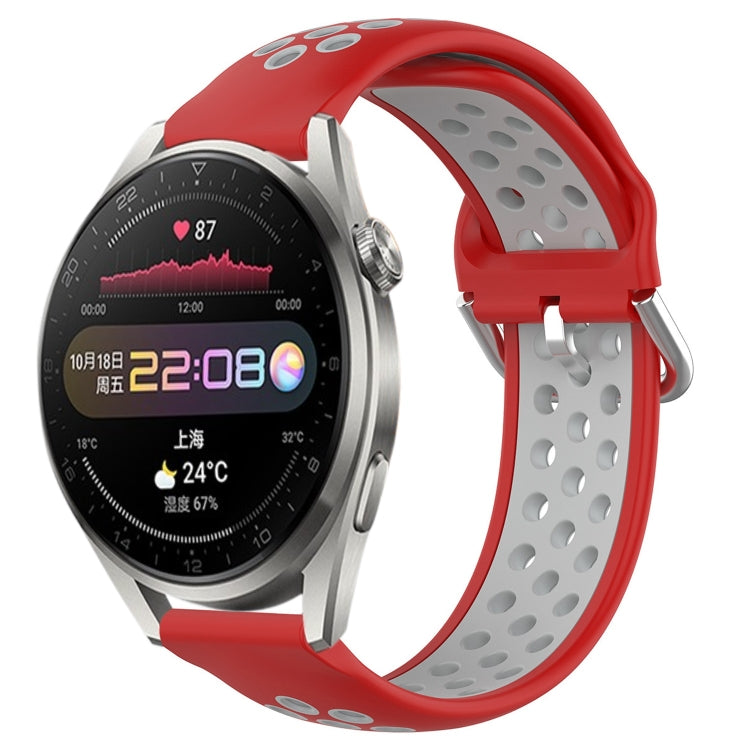 22mm Perforated Breathable Sports Silicone Watch Band, For Huawei Watch 3 Pro, For Huawei GT2 Pro, For Honor Watch GS 3