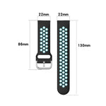 22mm Perforated Breathable Sports Silicone Watch Band, For Huawei Watch 3 Pro, For Huawei GT2 Pro, For Honor Watch GS 3