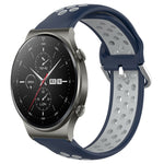 22mm Perforated Breathable Sports Silicone Watch Band, For Huawei Watch 3 Pro, For Huawei GT2 Pro, For Honor Watch GS 3