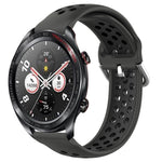 22mm Perforated Breathable Sports Silicone Watch Band, For Honor Watch GS Pro, For Honor Magic Watch 2 46mm, For Honor Watch Dream