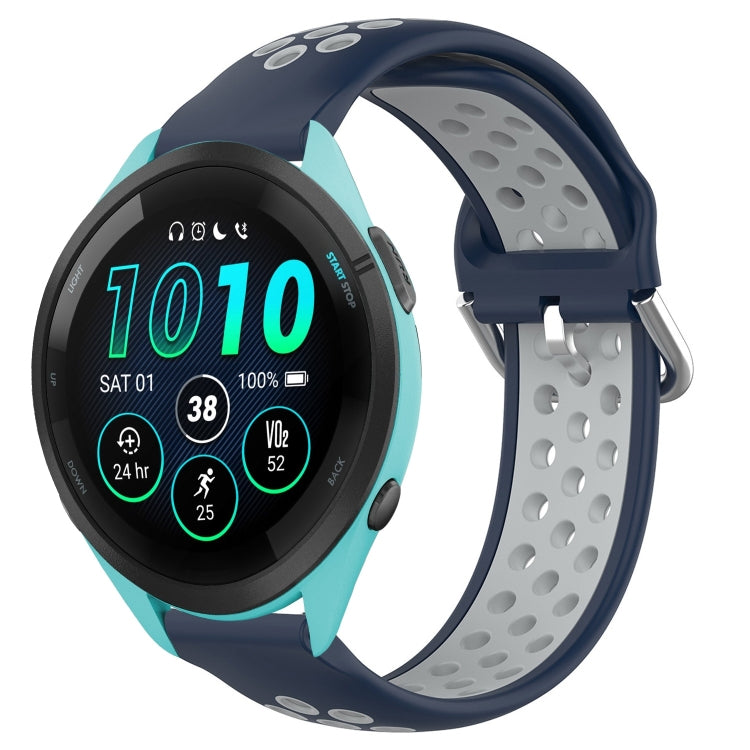 22mm Perforated Breathable Sports Silicone Watch Band, For Garmin Forerunner 265, For Garmin Forerunner 255, For Garmin Forerunner 255 Music