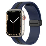 Magnetic Clasp Two-Color Silicone Watch Band, For Apple Watch Ultra 49mm, For Apple Watch Series 8&7 45mm, For Apple Watch Series 8&7 41mm