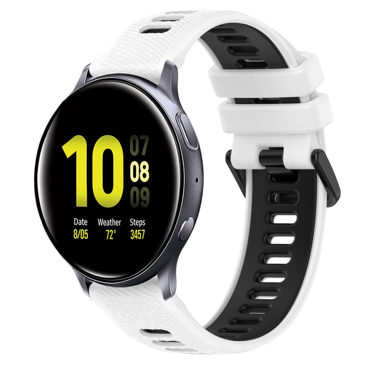 20mm Sports Two-Color Silicone Watch Band, For Samsung Galaxy Watch Active2 40mm, For Samsung Galaxy Watch Active2 44mm, For Samsung Galaxy Watch 42mm, For Samsung Galaxy Watch 6 44mm