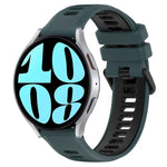 20mm Sports Two-Color Silicone Watch Band, For Samsung Galaxy Watch 6 40mm, For Samsung Galaxy Watch 6 Classic 43mm