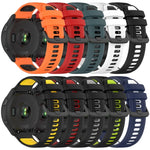 20mm Sports Two-Color Silicone Watch Band, For Samsung Galaxy Watch 6 40mm, For Samsung Galaxy Watch 6 Classic 43mm