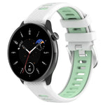 20mm Sports Two-Color Steel Buckle Silicone Watch Band, For Samsung Galaxy Watch 6 40mm, For Samsung Galaxy Watch 6 Classic 43mm