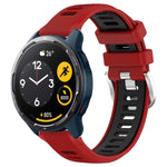 22mm Sports Two-Color Steel Buckle Silicone Watch Band, For Xiaomi Haylou RT2 LS10, For  Xiaomi Haylou RS4 LS12