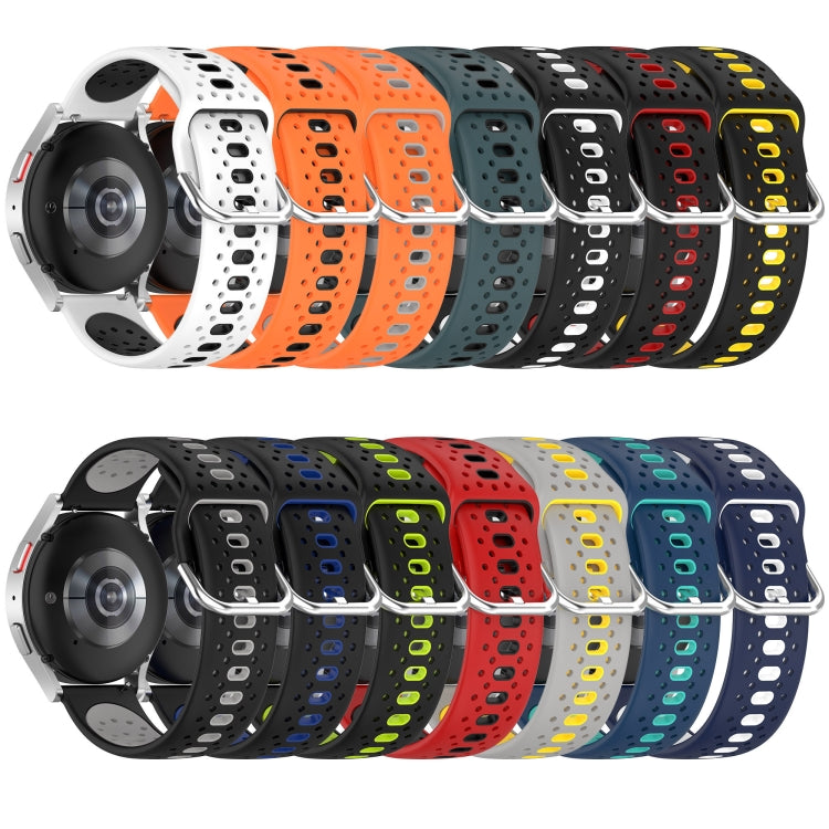 20mm Breathable Two-Color Silicone Watch Band, For Garmin Vivoactive3 Music, For Garmin Venu 2 Plus, For Garmin Approach S40