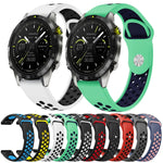 22mm Sports Breathable Silicone Watch Band, For Garmin Fenix 7 Solar, For Garmin Fenix 7 Sapphire Solar, For Garmin EPIX Gen 2, For Garmin Approach S62