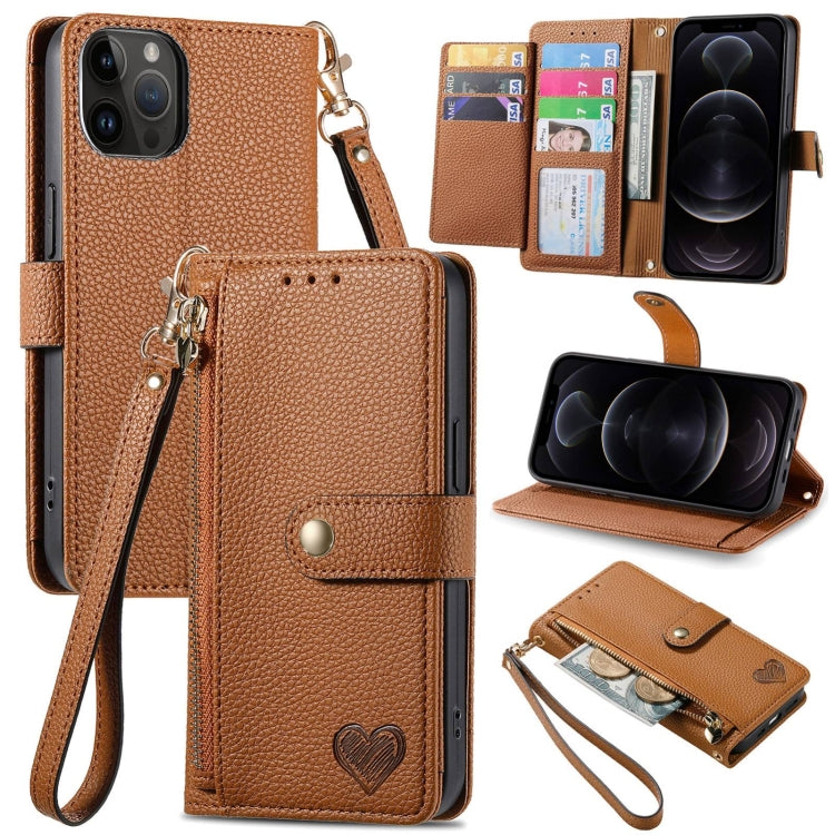 Love Zipper Lanyard Leather Phone Case, For iPhone 14 Pro Max, For iPhone 7 / 8 / SE 2022, For iPhone 13 Pro Max, For iPhone 13 Pro, For iPhone 13, For iPhone 12 / 12 Pro, For iPhone 12 Pro Max, For iPhone 11 Pro Max