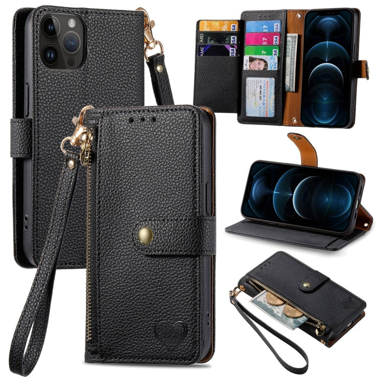 Love Zipper Lanyard Leather Phone Case, For iPhone 14 Pro Max, For iPhone 7 / 8 / SE 2022, For iPhone 13 Pro Max, For iPhone 13 Pro, For iPhone 13, For iPhone 12 / 12 Pro, For iPhone 12 Pro Max, For iPhone 11 Pro Max