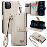 Love Zipper Lanyard Leather Phone Case, For iPhone 14 Pro Max, For iPhone 7 / 8 / SE 2022, For iPhone 13 Pro Max, For iPhone 13 Pro, For iPhone 13, For iPhone 12 / 12 Pro, For iPhone 12 Pro Max, For iPhone 11 Pro Max
