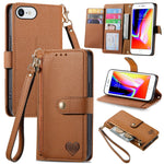 Love Zipper Lanyard Leather Phone Case, For iPhone 14 Pro Max, For iPhone 7 / 8 / SE 2022, For iPhone 13 Pro Max, For iPhone 13 Pro, For iPhone 13, For iPhone 12 / 12 Pro, For iPhone 12 Pro Max, For iPhone 11 Pro Max