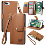 Love Zipper Lanyard Leather Phone Case, For iPhone 11, For iPhone 11 Pro, For iPhone XR, For iPhone XS Max, For iPhone 7 Plus / 8 Plus, For iPhone 6 Plus / 6s Plus, For iPhone 6 / 6s