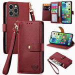 Love Zipper Lanyard Leather Phone Case, For iPhone 17e / 16e, For iPhone 17 Pro Max, For iPhone 17 Pro, For iPhone 17, For iPhone Air, For iPhone 16 Pro Max, For iPhone 16 Pro, For iPhone 16 Plus