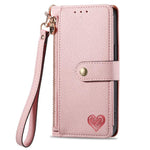 Love Zipper Lanyard Leather Phone Case, For iPhone 17e / 16e, For iPhone 17 Pro Max, For iPhone 17 Pro, For iPhone 17, For iPhone Air, For iPhone 16 Pro Max, For iPhone 16 Pro, For iPhone 16 Plus