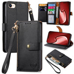 Love Zipper Lanyard Leather Phone Case, For iPhone 17e / 16e, For iPhone 17 Pro Max, For iPhone 17 Pro, For iPhone 17, For iPhone Air, For iPhone 16 Pro Max, For iPhone 16 Pro, For iPhone 16 Plus