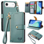 Love Zipper Lanyard Leather Phone Case, For iPhone 17e / 16e, For iPhone 17 Pro Max, For iPhone 17 Pro, For iPhone 17, For iPhone Air, For iPhone 16 Pro Max, For iPhone 16 Pro, For iPhone 16 Plus