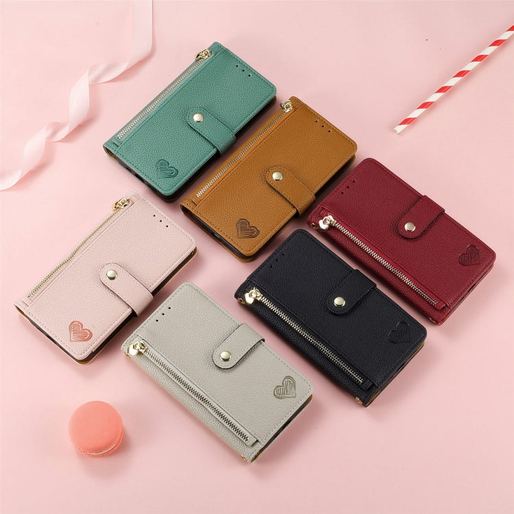 Love Zipper Lanyard Leather Phone Case, For iPhone 17e / 16e, For iPhone 17 Pro Max, For iPhone 17 Pro, For iPhone 17, For iPhone Air, For iPhone 16 Pro Max, For iPhone 16 Pro, For iPhone 16 Plus