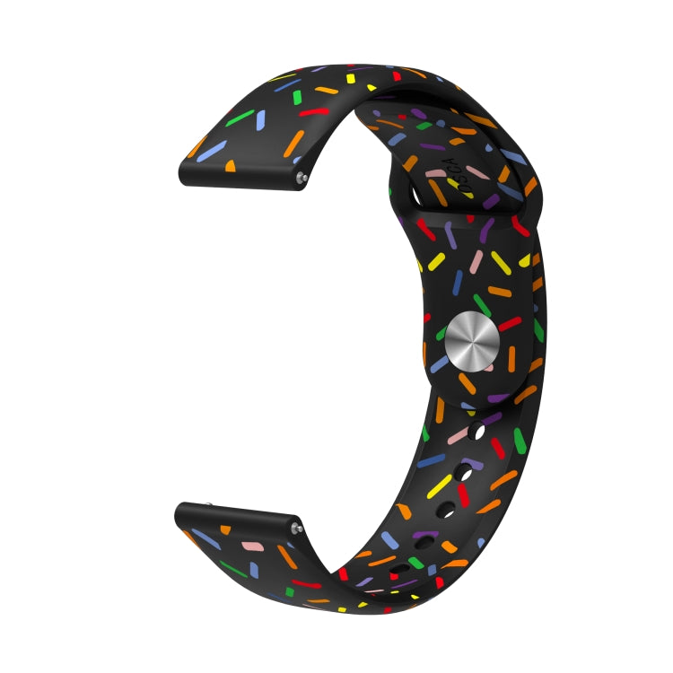 Sports Rainbow Dots Silicone Buckle Watch Band, For Samsung Galaxy Watch 5 Pro, For Samsung Galaxy Gear Sport, For Samsung Galaxy Watch Active 2 40mm / 44mm, For Samsung Galaxy Watch 3 41mm, For Samsung Galaxy watch Active 40mm                         ...