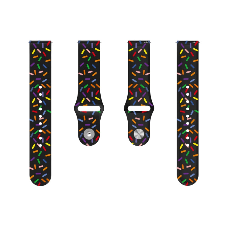 Sports Rainbow Dots Silicone Buckle Watch Band, For Samsung Galaxy Watch 5 Pro, For Samsung Galaxy Gear Sport, For Samsung Galaxy Watch Active 2 40mm / 44mm, For Samsung Galaxy Watch 3 41mm, For Samsung Galaxy watch Active 40mm                         ...