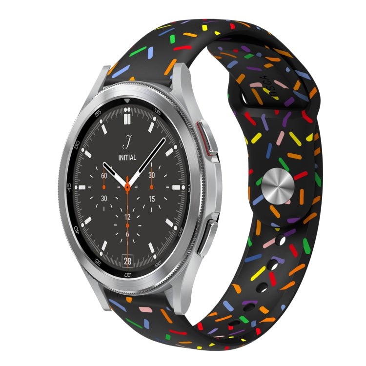 Sports Rainbow Dots Silicone Buckle Watch Band, For Samsung Galaxy Watch 5 Pro, For Samsung Galaxy Gear Sport, For Samsung Galaxy Watch Active 2 40mm / 44mm, For Samsung Galaxy Watch 3 41mm, For Samsung Galaxy watch Active 40mm                         ...