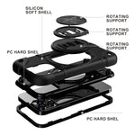 Shield PC Hybrid Silicone Phone Case, For iPhone 12, For iPhone 12 Pro Max, For iPhone 12 Pro