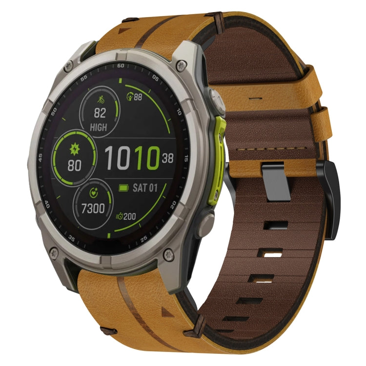 Leather Textured 22mm Watch Band, For Garmin Fenix E 47mm, For Garmin Fenix 8 MIP 47mm, For Garmin Fenix 8 AMOLED 47mm, For Garmin Fenix 7 Pro 47mm, For Garmin Epix Pro 47mm, For Garmin MARQ Athlete Gen 2, For Garmin MARQ Commander                     ...