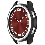 Electroplated TPU Half Pack Hollow Watch Protective Case, For Samsung Galaxy Watch6 Classic 47mm, For Samsung Galaxy Watch6 Classic 43mm