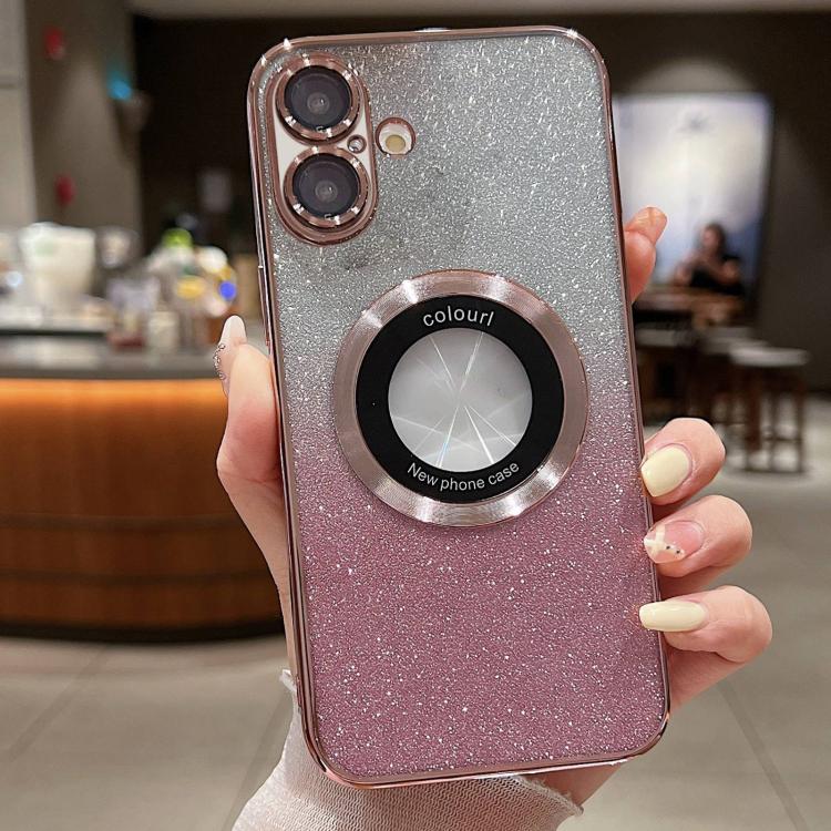 Gradient Glitter Electroplating MagSafe TPU Phone Case, For iPhone 17e / 16e, For iPhone 17 Pro Max, For iPhone 17 Pro, For iPhone 17, For iPhone Air, For iPhone 16 Pro Max
