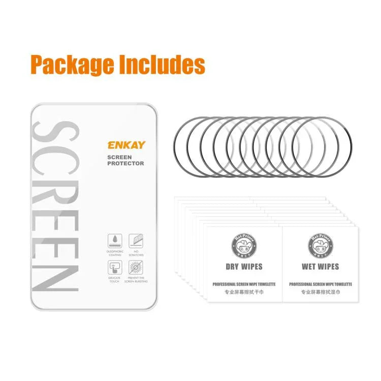 10pcs ENKAY 3D Full Coverage Soft PC Edge PMMA HD Screen Film, For Samsung Galaxy Watch Ultra 47mm / Ultra 2025, For Samsung Galaxy Watch8 Classic 46mm, For Samsung Galaxy Watch8 44mm, For Samsung Galaxy Watch8 40mm                                     ...