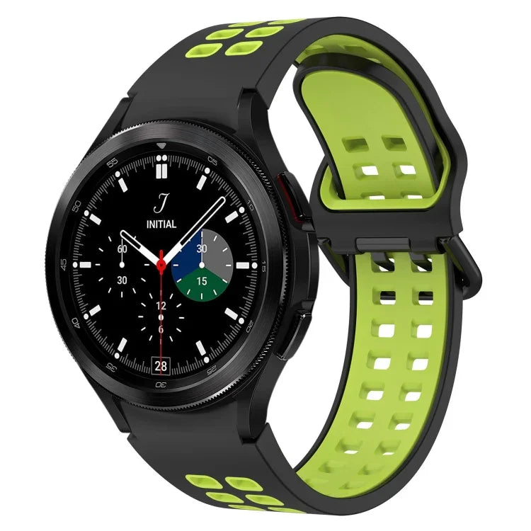 Two-Color Breathable Silicone Watch Band, For Samsung  Galaxy Watch 4 Classic 42mm