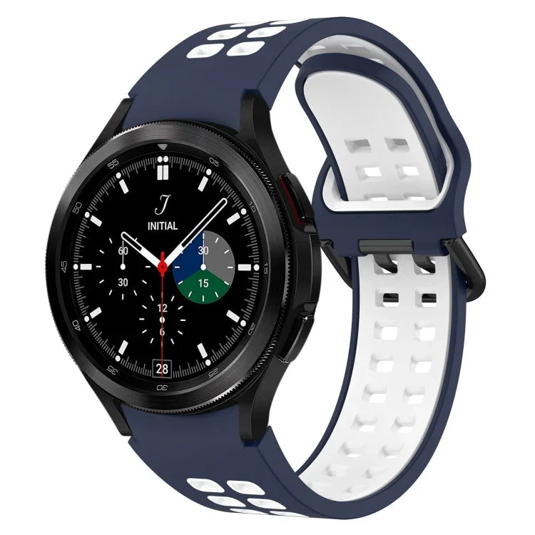 Two-Color Breathable Silicone Watch Band, For Samsung  Galaxy Watch 4 Classic 42mm
