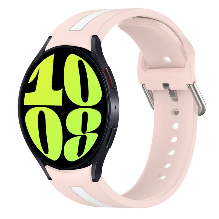 Two-Color Silicone Watch Band, For Samsung Galaxy Watch 6 44mm, For Samsung Galaxy Watch 6 40mm, For Samsung Galaxy Watch 6 Classic 43mm, For Samsung Galaxy watch 5 Pro Golf Edition, For Samsung Galaxy watch 5 Golf Edition