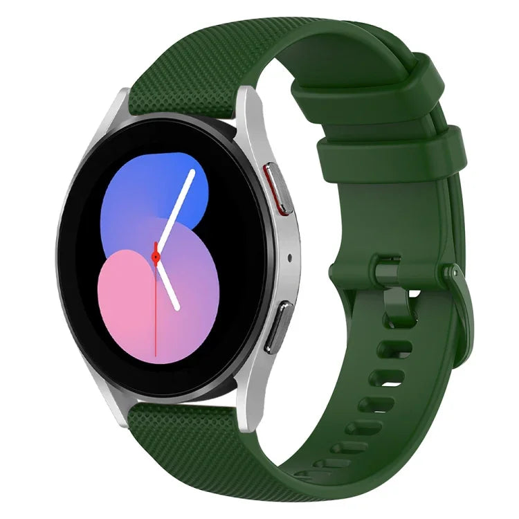 20mm Checkered Silicone Watch Band, For Samsung Galaxy Watch 5  40mm