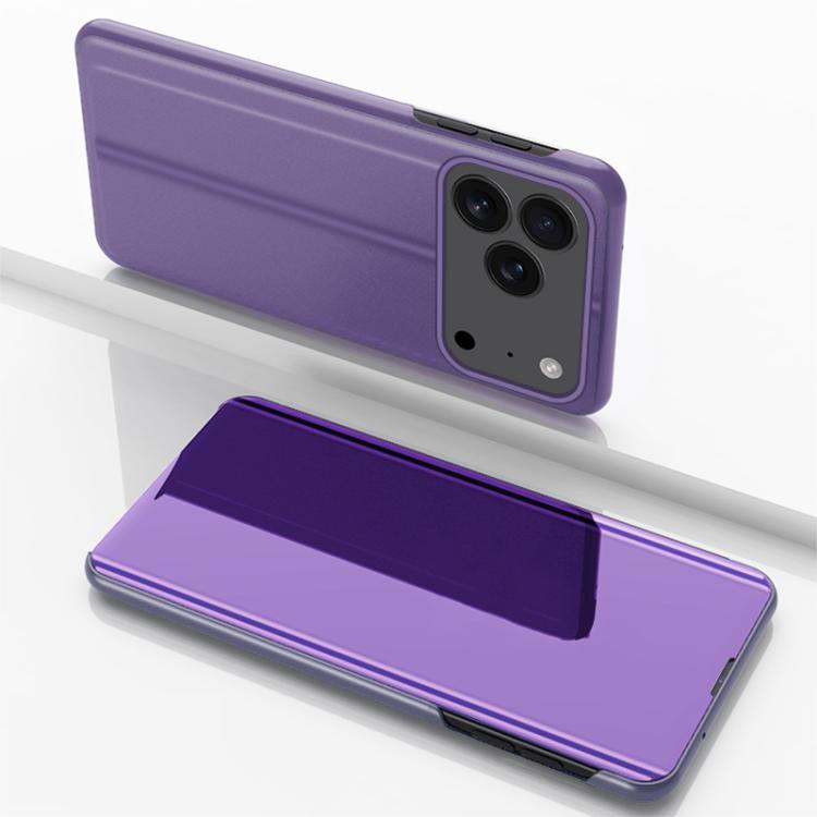 Plated Mirror Horizontal Flip Leather Phone Case with Holder, For iPhone 17e / 16e, For iPhone 17 Pro Max, For iPhone 17 Pro, For iPhone 17, For iPhone Air, For iPhone 16 Pro Max