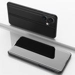 Plated Mirror Horizontal Flip Leather Phone Case with Holder, For iPhone 17e / 16e, For iPhone 17 Pro Max, For iPhone 17 Pro, For iPhone 17, For iPhone Air, For iPhone 16 Pro Max