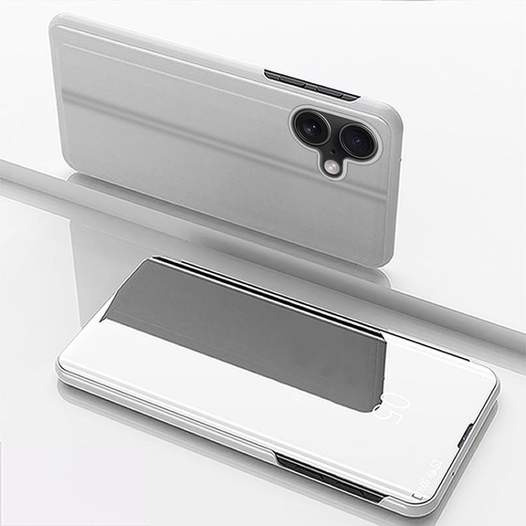 Plated Mirror Horizontal Flip Leather Phone Case with Holder, For iPhone 17e / 16e, For iPhone 17 Pro Max, For iPhone 17 Pro, For iPhone 17, For iPhone Air, For iPhone 16 Pro Max