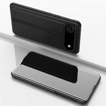 Plated Mirror Horizontal Flip Leather Phone Case with Holder, For iPhone 17e / 16e, For iPhone 17 Pro Max, For iPhone 17 Pro, For iPhone 17, For iPhone Air, For iPhone 16 Pro Max