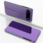 Plated Mirror Horizontal Flip Leather Phone Case with Holder, For iPhone 17e / 16e, For iPhone 17 Pro Max, For iPhone 17 Pro, For iPhone 17, For iPhone Air, For iPhone 16 Pro Max